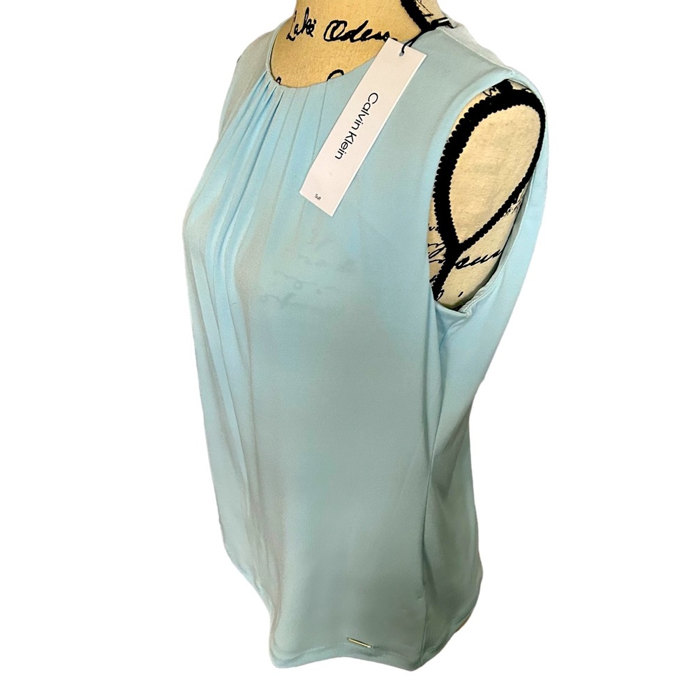 NWT Calvin Klein Sleeveless w/ Ruching Neckline Womens Sz Med